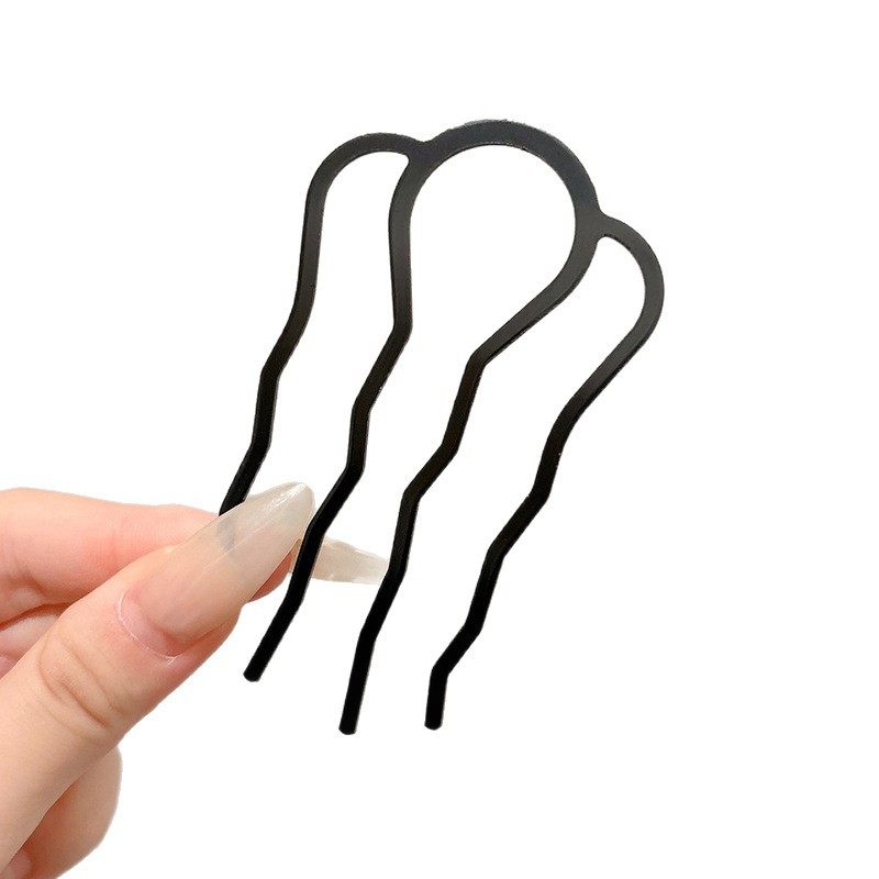 Lazy Person's Hairpin U-Shaped Hairpin for Women's Ball Head Fixing Artifact, High-End Elegant Comb, Hairpin Headband for the Back of the Head