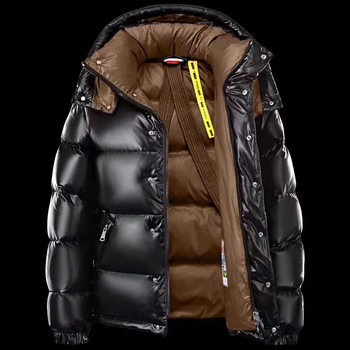 Warm Duck down Thickeneded New Jacket 2024 Short No-Wash Winter Couple down Jacket Glossy Men's Black