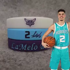 Basketball Star Wasp No. 2 Ramello Bauer Three-Ball Signature Luminous Sports Bracelet Silicone Wristband Couple