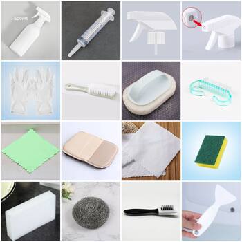 Towel Brush Shovel Cleaning Tool Steel Ball Nozzle Handle Brush Cleaner Nozzle Tool Random Color