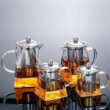 Multi-specification large-capacity teapot with stainless steel tea drain inner container square pot household electric ceramic stove heating teapot