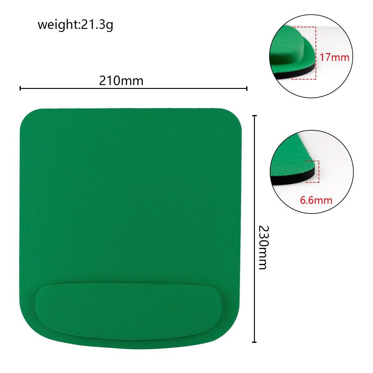 Cross-border hot selling solid color EVA sponge wrist pad large square mouse pad thickened eva cloth computer mouse pad