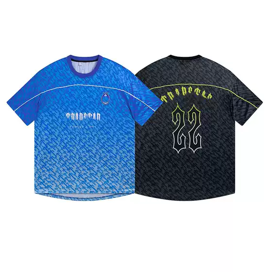 Foreign trade cross-border Trapstarr gradient color sports short sleeve mesh 22 thin breathable T-shirt men and teenagers all-matching