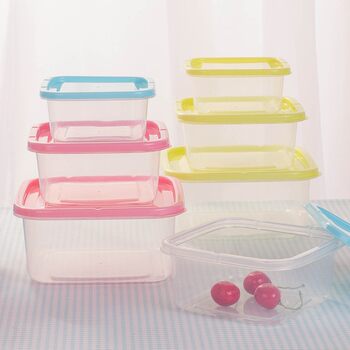 Square Fruit and Vegetable Preservation Box Microwave Refrigerator Freezer Box Small Plastic Box PP Children's Clay Box Fruit Box