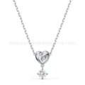 Love knot white gold necklace