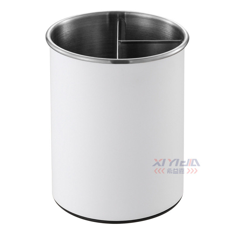 Xiyijia Stainless Steel Rotating Chopstick Holder Kitchen Divider Chopstick Cage Household Tableware Knife Rack Multifunctional Storage Box