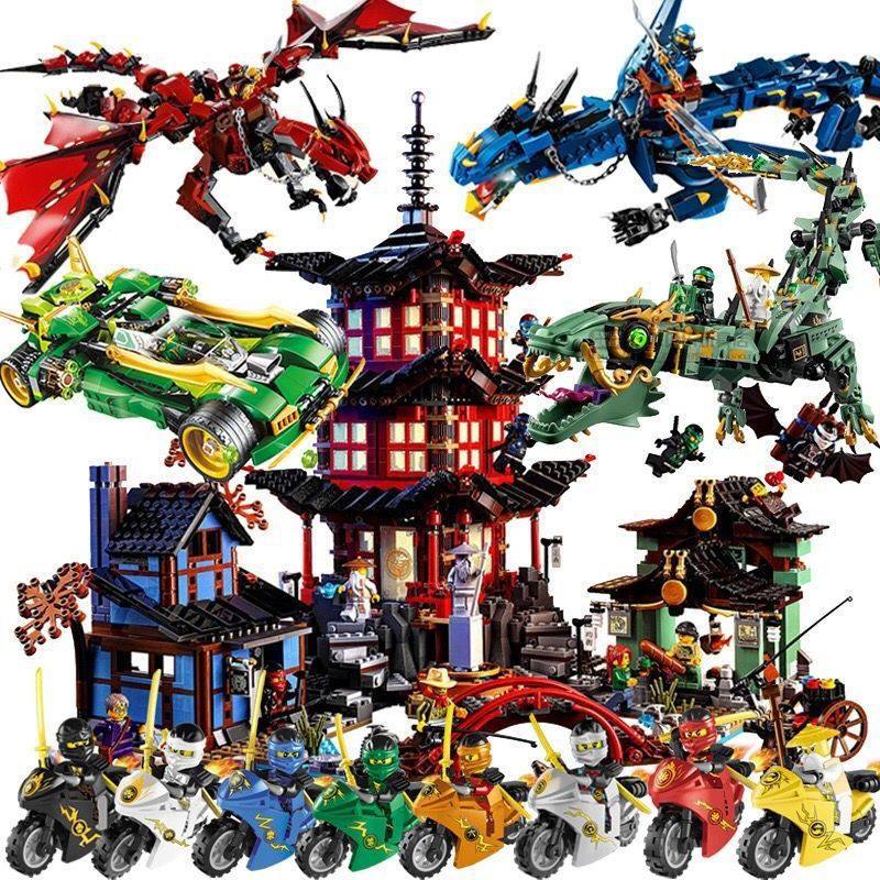 Совместимость с Lego Phantom Ninja серии Dragon Mecha Model Дети собирают строительные блоки из мелких частиц, игрушки-подарки Изображение 1