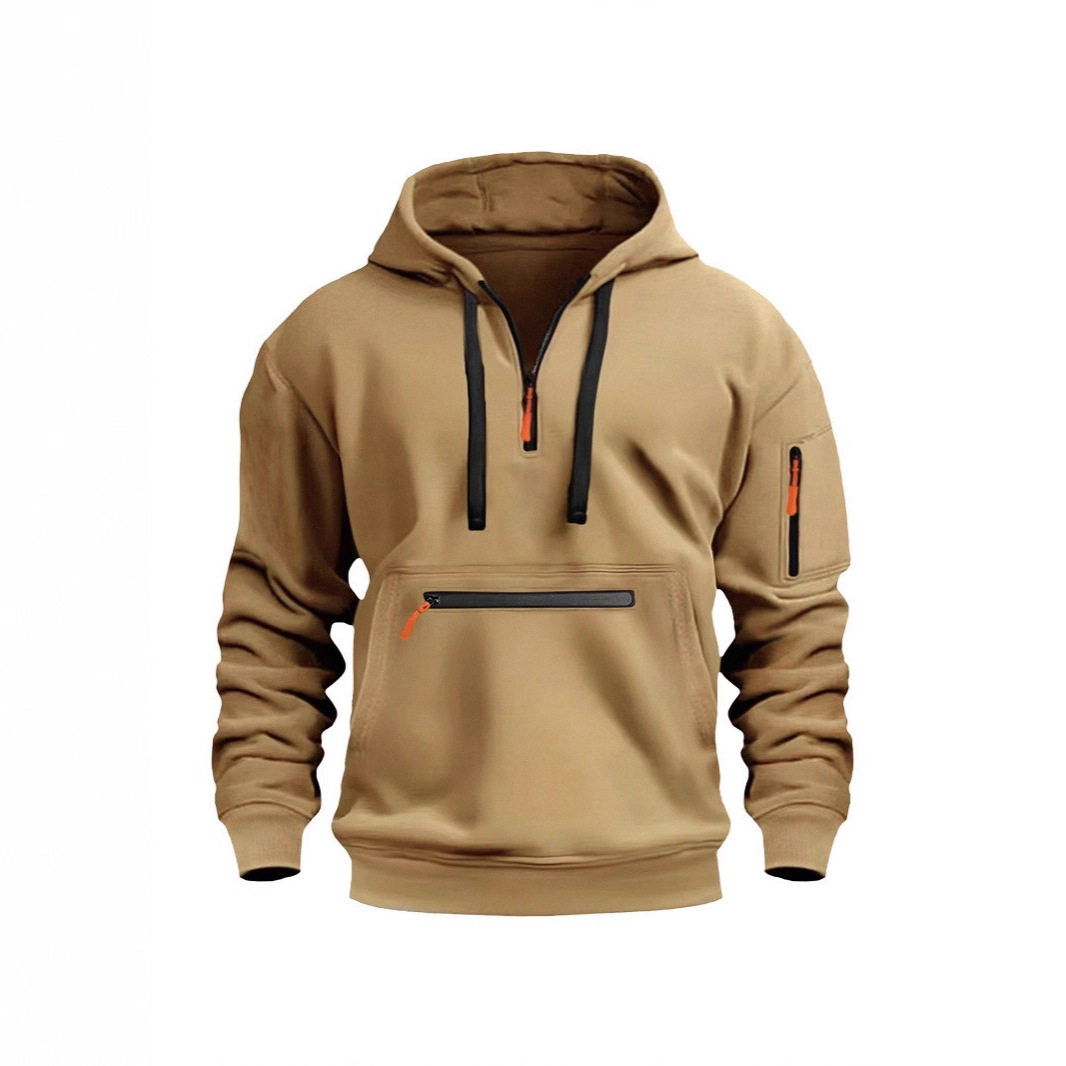 当天发货秋冬款男卫衣连帽拉链多口袋套头衫运动休闲外套潮流男装