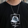 All-Match Titanium Steel Chain Hip-Hop Necklace Men's Trendy Brand Street Personality Internet Celebrity Pendant Didi Bouncing Woolen Chain Accessories Pendant