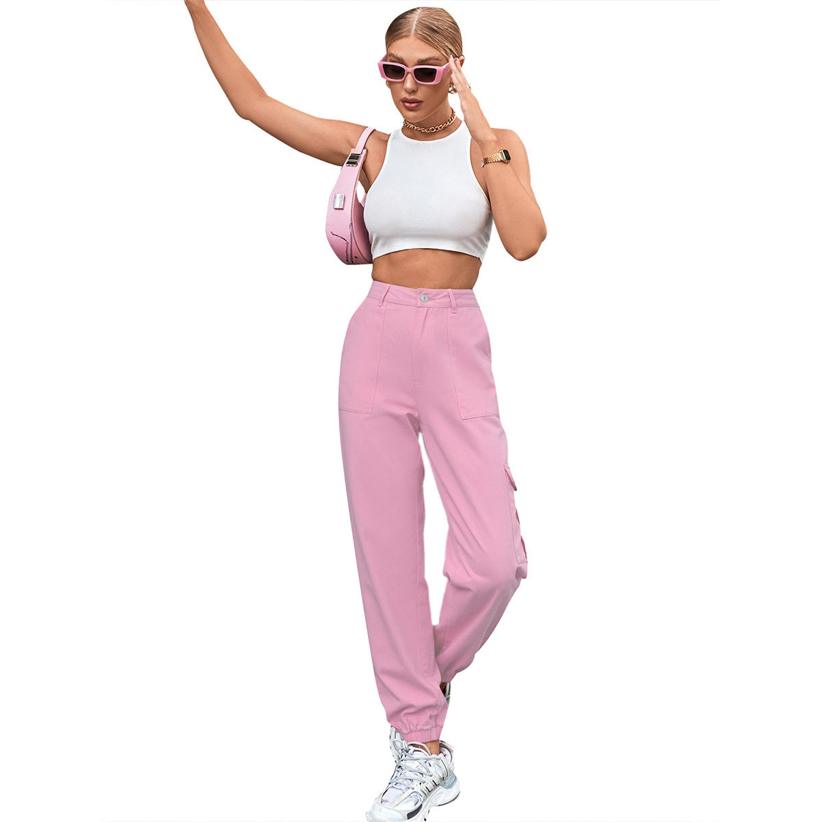 Womens Loose Fit Straight Leg Denim Pants Casual Style 3 4 Length Trendy Design Ideal for Everyday Wear Wholesale