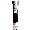 Jingqi Maternity Dress Suit Autumn 2025 New Loose Knitted Sweater Vest Skirt Bottoming Top Autumn Clothes
