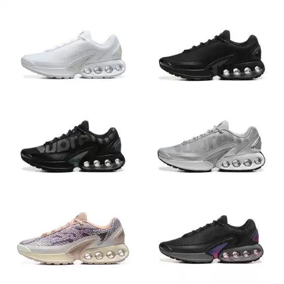 Cross-Border Harada Shoes Air Max Dn Series New Black and Purple Air Cushion Sports Shoes Cushioning Breathable Running Shoes