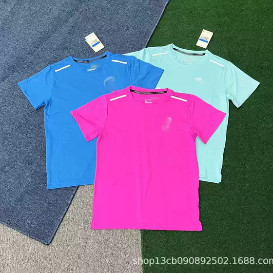 Fitness Training Quick-Drying Short-Sleeved Men's Summer Running Sports Outdoor Mountaineering Hiking Breathable Elastic Loose Round-Neck Shirt