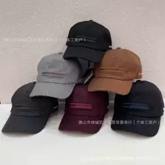Cross-Border New Embroidered Wool Baseball Cap Unisex European and American Fashion Soft Top Warm Thickened Baseball Cap Trendy