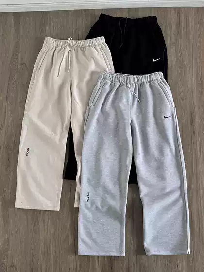 Overseas Hot-Selling Nk Collaboration Noc Men's Basic Straight-Leg Sweatpants Cross-Border Hook Print Letter Couple Sports Pants