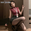 Manyan Sexy Intimates Female Sexy Ol Secretary Uniform Tight Hip Skirt Pure Desire Split Suit 100524