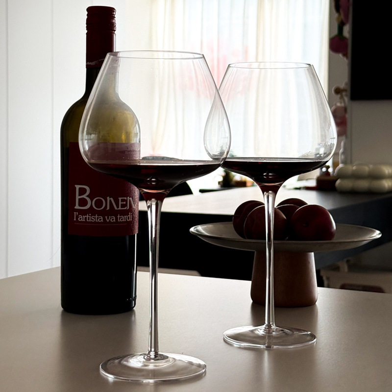 Burgundy Red Wine Glass Set, Accessible Luxury, High-End Crystal Glass Decanter, Wine Goblet, Crystal Cup