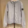 02 heather grey terry cloth zip-up hoodie