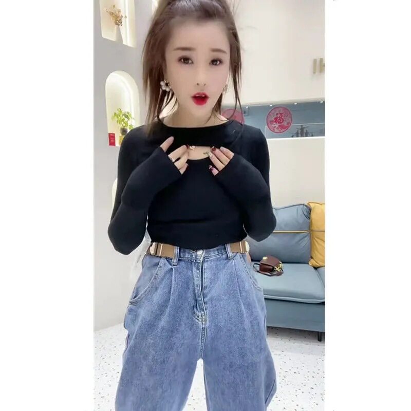 Womens High Waisted Denim Pants Stylish Spring Collection Versatile Plus Size Loose Harem Straight Leg Wholesale