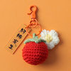 Good Things Happen Yarn Pendant Handmade Woven Keychain Peanut Persimmon Small Gift Bag Charm Good Luck
