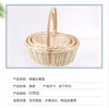 Wicker Fruit Basket Storage Basket Handmade Rattan Fruit Basket Fruit Gift Basket Vegetable Basket Portable Basket Flower Basket Factory