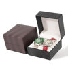 Hot-Selling Pu Leather Double Pillow Watch Box, High-End Couple Watch Box, Flip Watch Packaging Box, Cross-Border