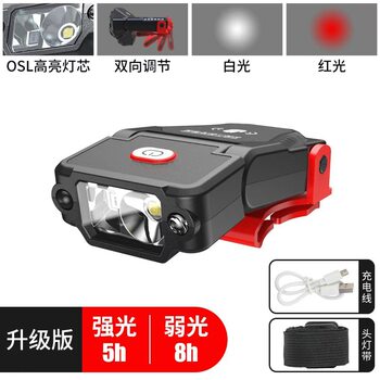 Induction Cap Clip Light, Special Headlamp for Fishing, Outdoor Strong Light Rechargeable Night Fishing Ultra-Long Battery Life Head-Mounted Led Light