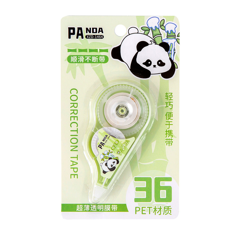 Cute Cartoon Panda Correction Tape Students High Color Transparent Film Modification Correction Learning Stationery Small Gifts