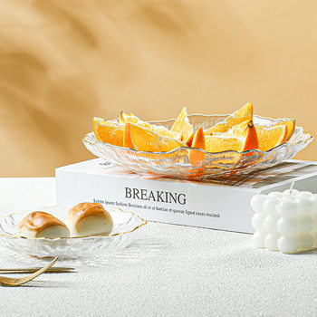 Heart Maker Glacier Plate ins Style Japanese Style Creative Dish Bowl Combination Household Dinner Plate Phnom Penh Lead-free Heat-resistant Glass