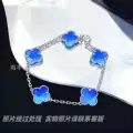 [no diamonds] white gold blue agate