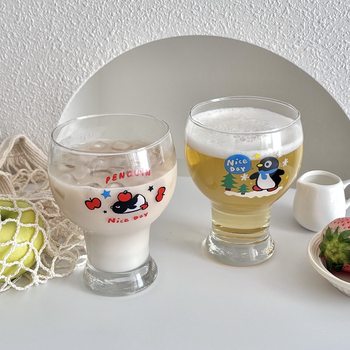 High Beauty Value Internet Red Cup Beer Cup Household Glass Penguin Home Brewing Beer Distinctive Creative Wine Cup Wheat