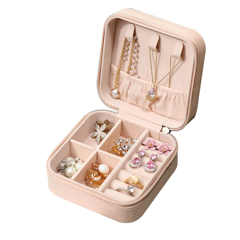 Jewelry Box Storage Box Portable Earrings and Bracelets Jewelry Necklace Ring Small Exquisite Mini New Style Box