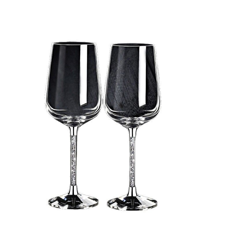 High-End Red Wine Glass Set, Home Luxury Crystal Wine Decanter, European-Style Cup Holder, Glass Goblet Pair