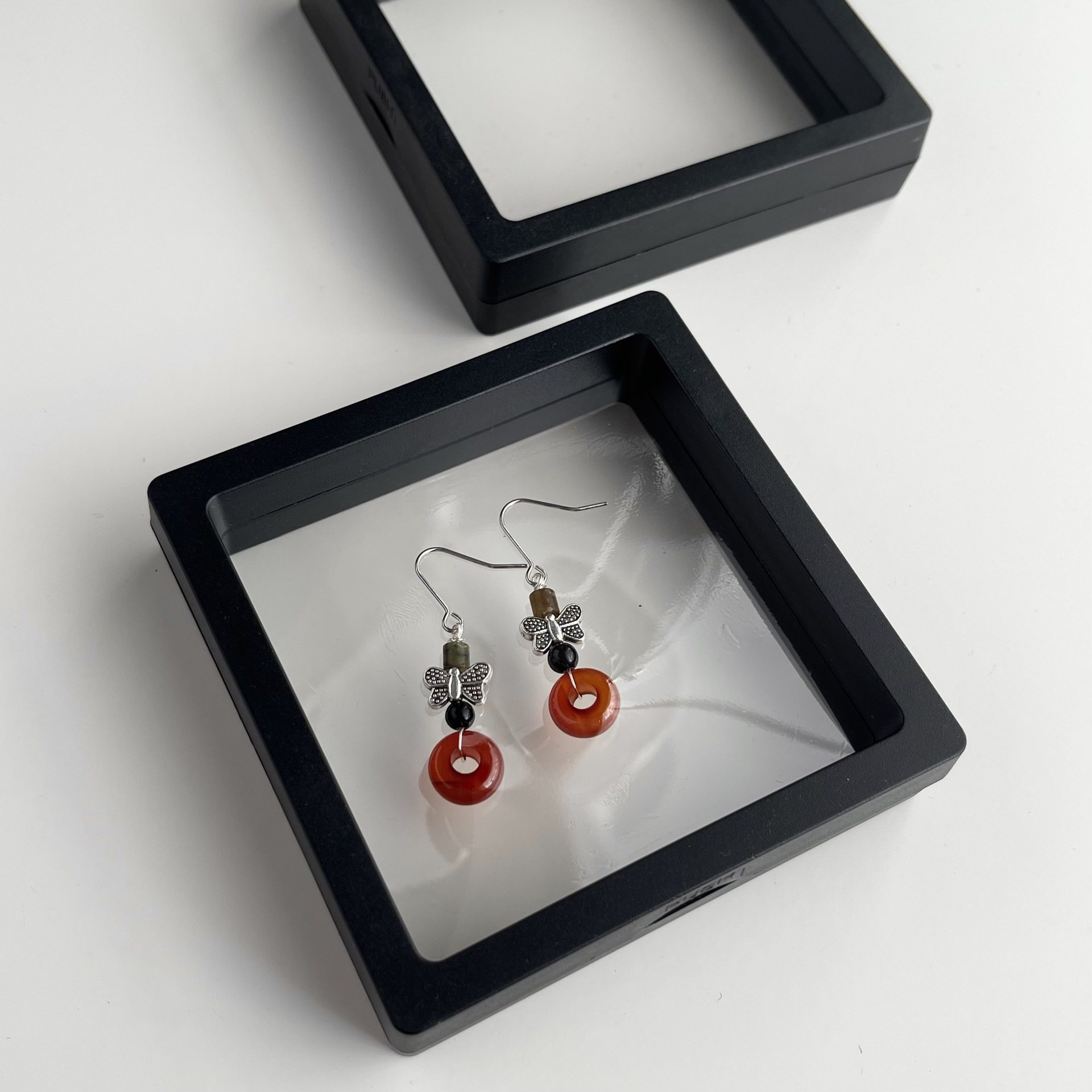 Transparent PE Film Jewelry Box Earrings Bracelet Necklace Suspension Antioxidant Jewelry Packaging Gift Box Storage Display Box