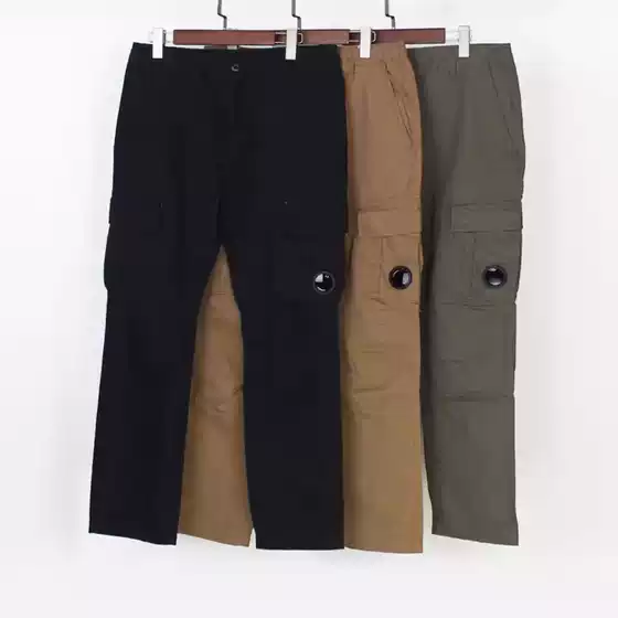 New American pocket lens classic washed overalls men's casual trousers cross-border delivery