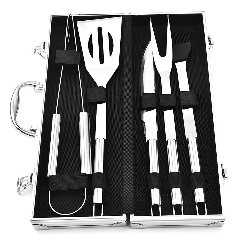 Factory Supply Stainless Steel Baking Tool Multi-piece Set Outdoor Barbecue Fork Portable BBQ Combination Barbecue Tool suit