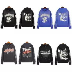 Print Hoodie ins same style European and American high street fashion men's and women's Hoodie sweater