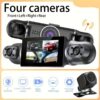 4-way driving recorder 3-inch HD 1080P inside and outside the car, front and rear, left and right 360 ° panoramic with wifi car