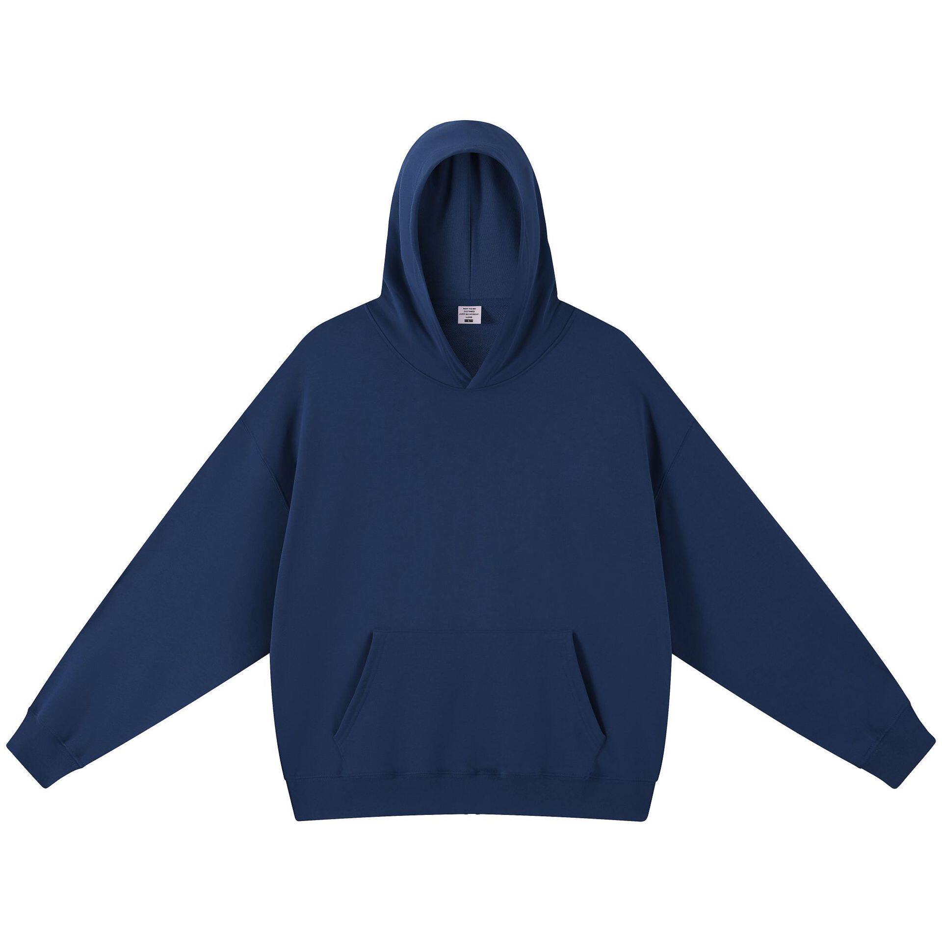 潮牌重磅大毛圈420G纯色连帽卫衣男美式复古宽松休闲简约卫裤上衣