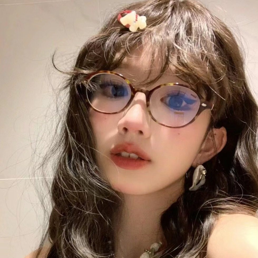 Osman 6120 new Korean style Oval small frame anti-blue light plain glasses personality Internet celebrity same style glasses frame for women