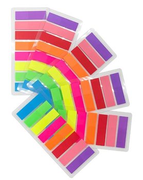 8-Color Index Tabs Wholesale Flat-Headed Arrow Fluorescent Indicator Labels Sticky Notes Reusable Notes