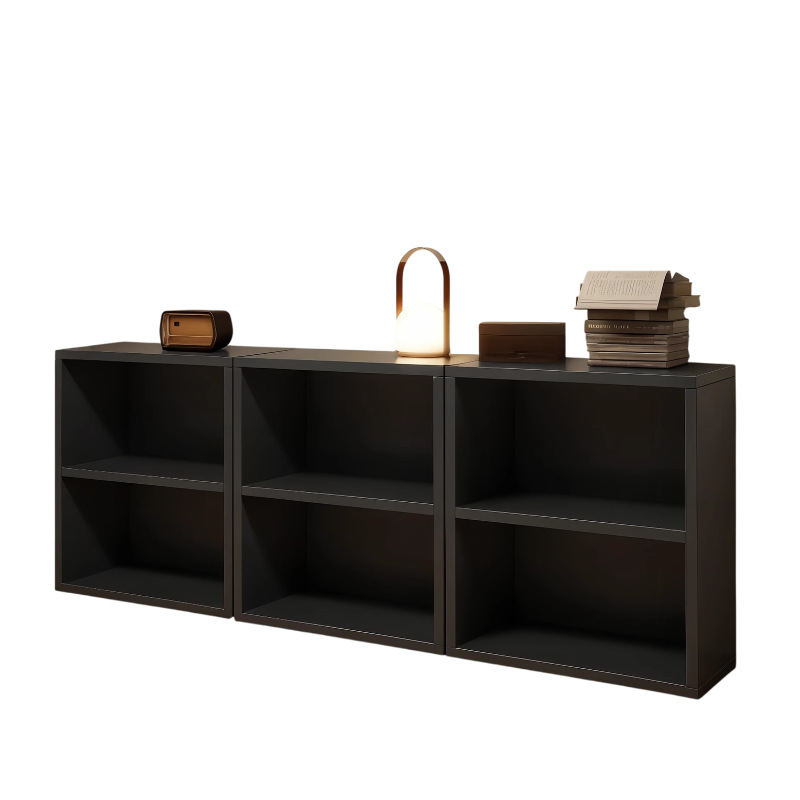 bookcase storage rack bedroom Kalek medieval black grid cabi...