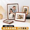 Black Walnut Solid Wood Mortise and Tenon Rounded Corner Photo Frame 6inch Photo Frame Table High-End A4 Wooden Photo Frame A3 Picture Frame Wall Hanging
