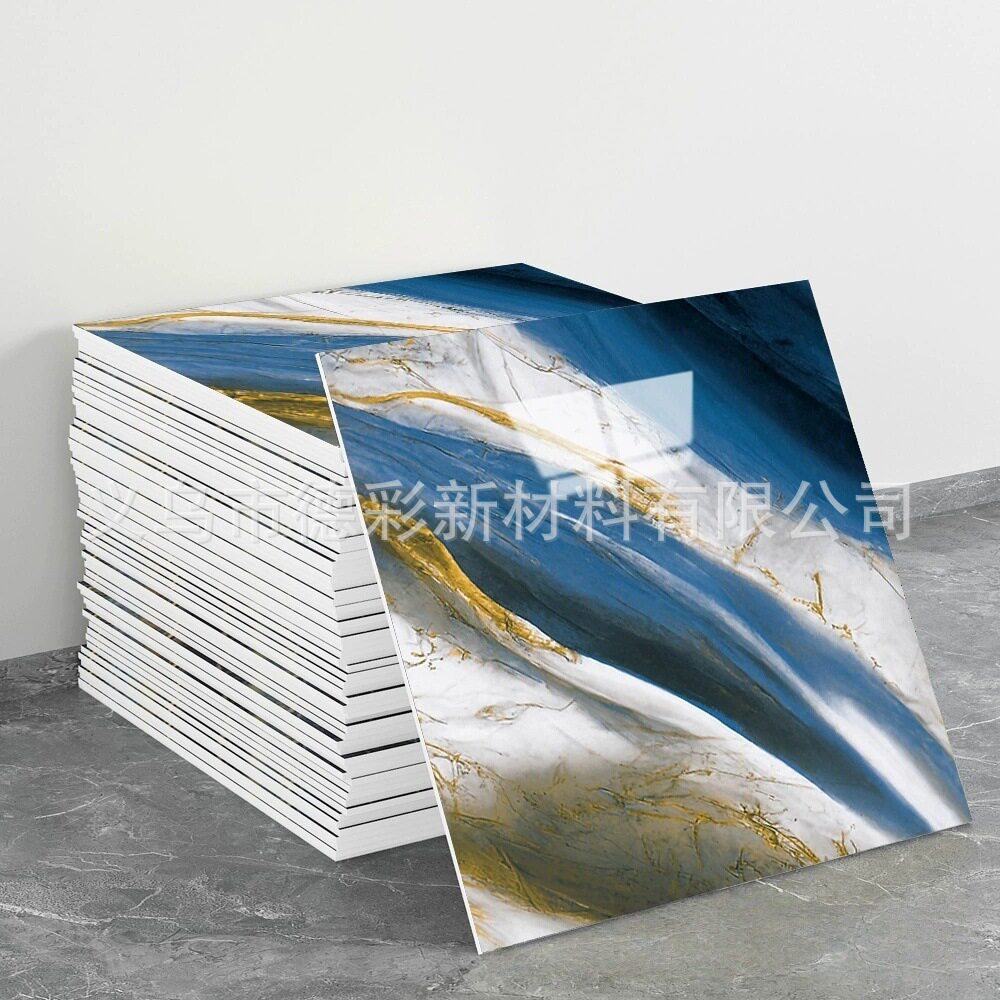 自粘防水仿瓷砖墙贴铝塑板翻新装饰遮丑大理石厨房墙面贴纸卫生间