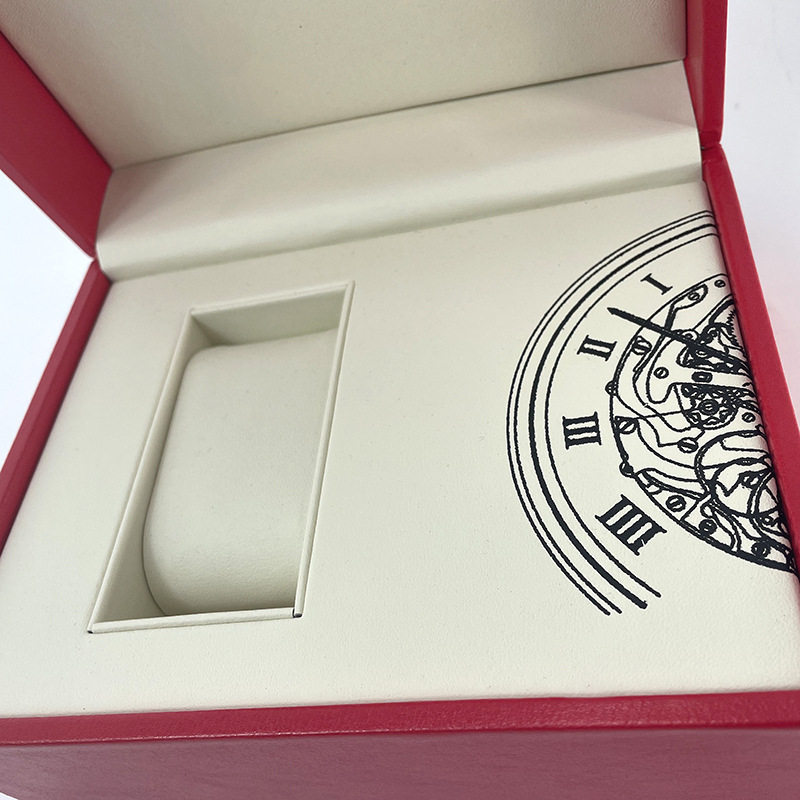 Rose Red Watch Gift Box Packaging Box High-Grade Pu Material Watch Storage Box Gift Box Watch Packaging Box