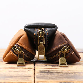 Foreign Trade Distribution New Men's Genuine Leather Texture Coin Purse Women's Pu Leather Key Bag Multifunctional Clutch Storage Bag