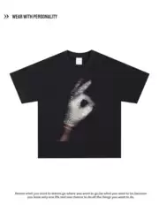 Drake's New Album Iceman Cover American Retro T-Shirt Heavyweight High Street Hip-Hop Distressed Print Short-Sleeve Unisex