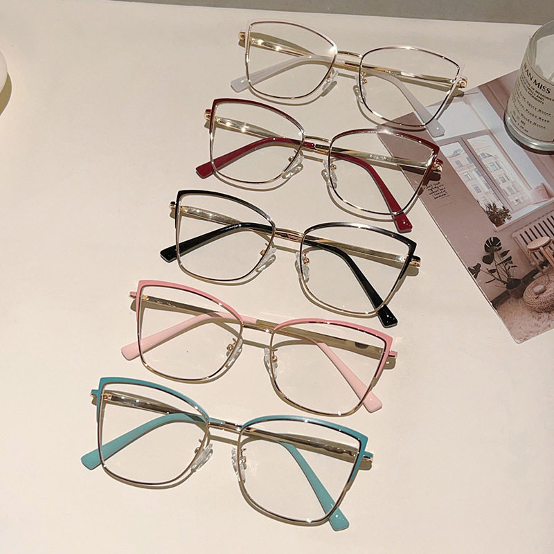 Factory wholesale new plain high-end ultra-light anti-blue glasses can be equipped with myopia flat glasses frame