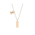 Rose gold-piano necklace