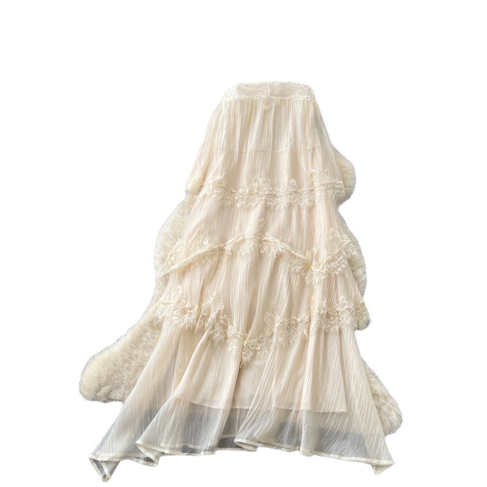 Sleeveless Lace Slip Dress French Style Backless Flattering Fit Summer Vacation Wholesale Available